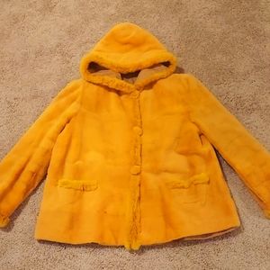 Reversible Sheared Mink Rain Coat